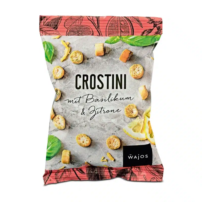 Crostini, Snack in Tüte