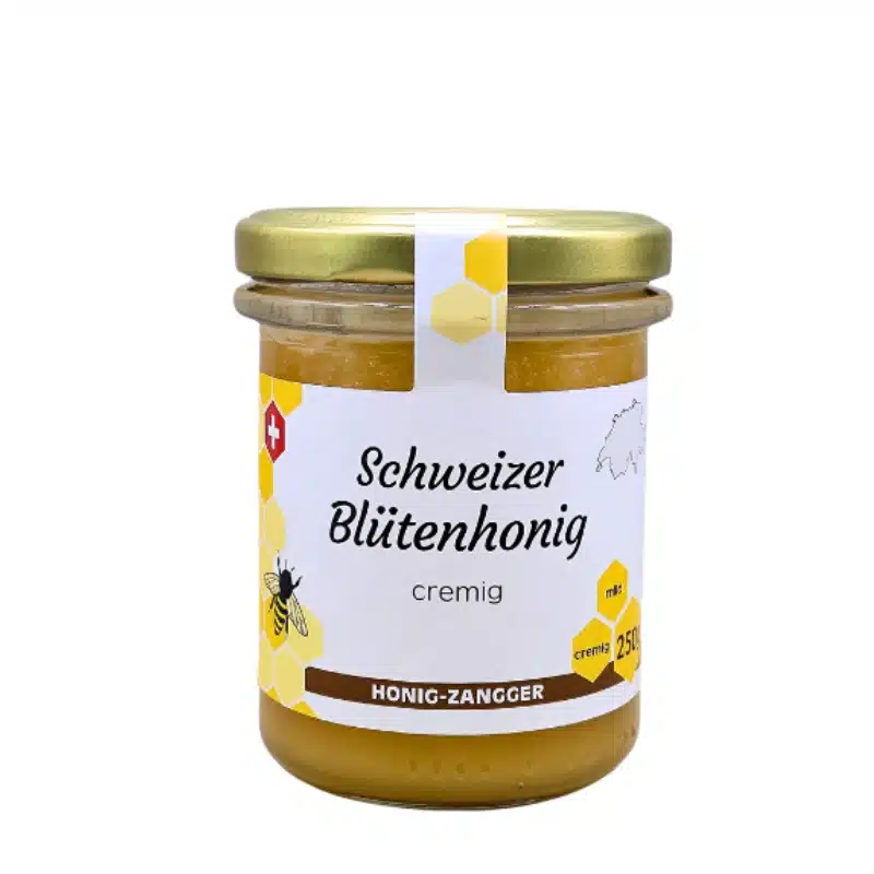 Cremiger Honig aus Schweizer Blüten, Honig Zangger